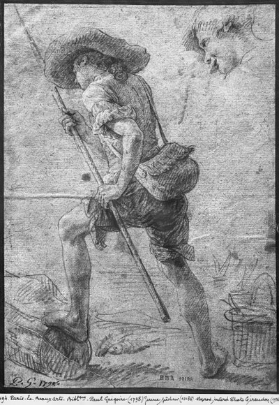 Joven pescador junto al mar de Paul Gregoire